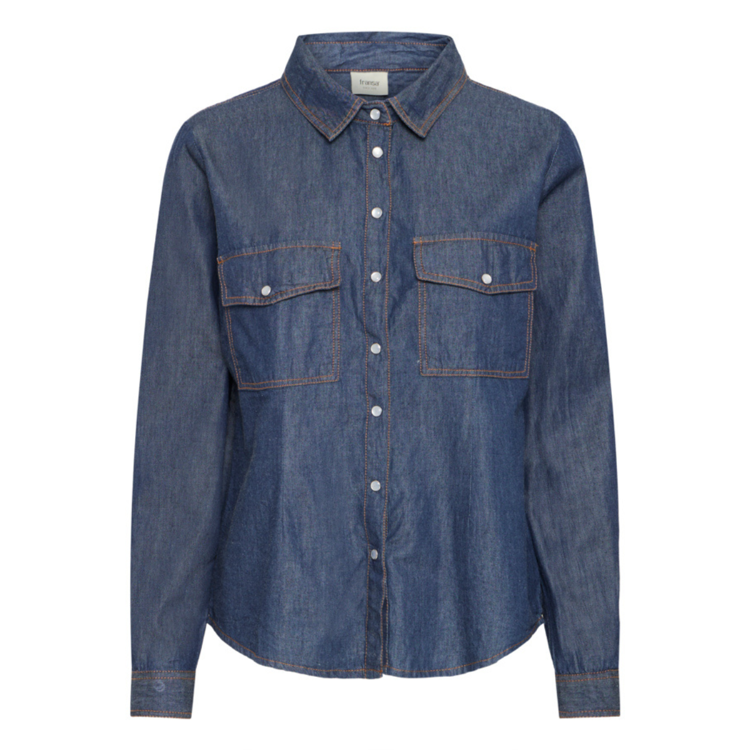 Frlarissa skjorte - Raw blue denim