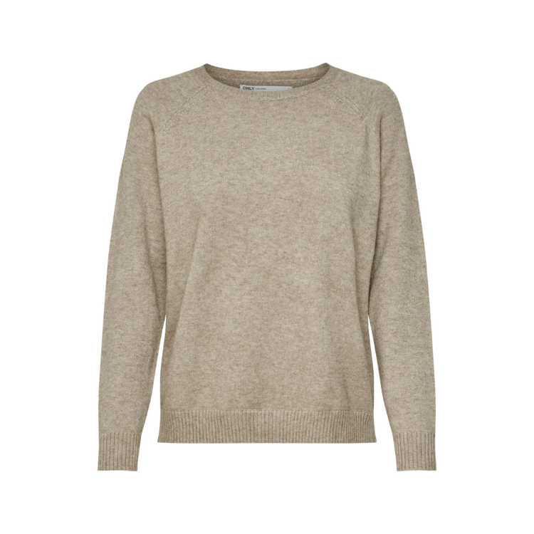 Onllesly strik - Beige/w. melange