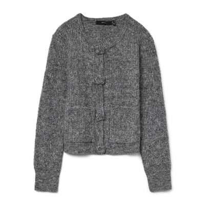 Vmblossom cardigan - Medium grey melange