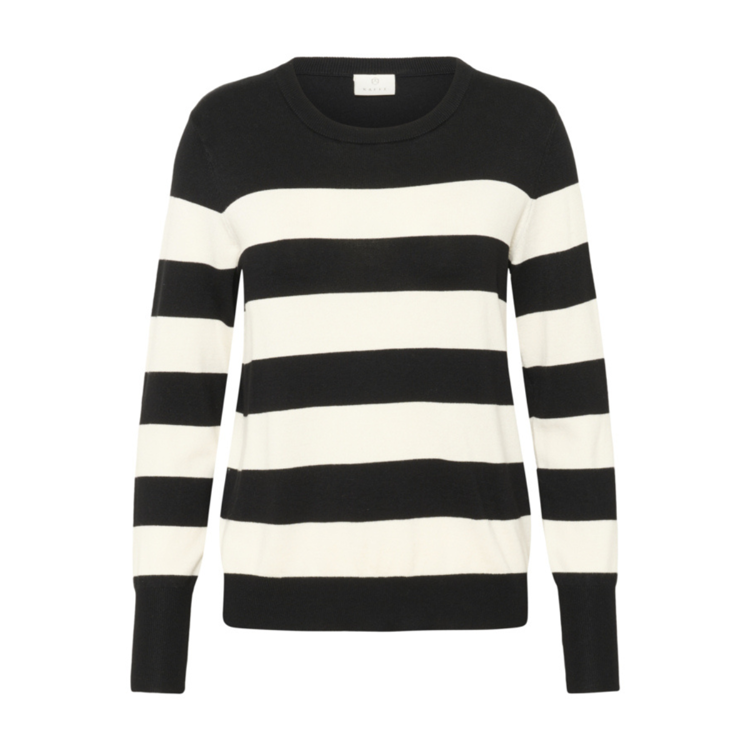 Kalizza strikbluse - Black/turtledove