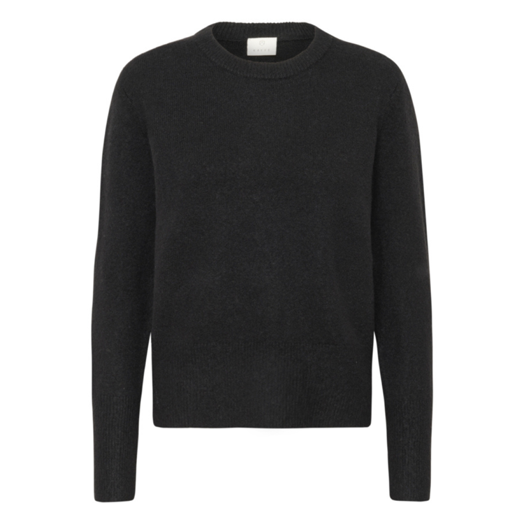 Kaniel strikbluse - Black deep