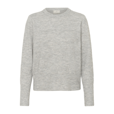 Kaniel strikbluse - Light grey melange