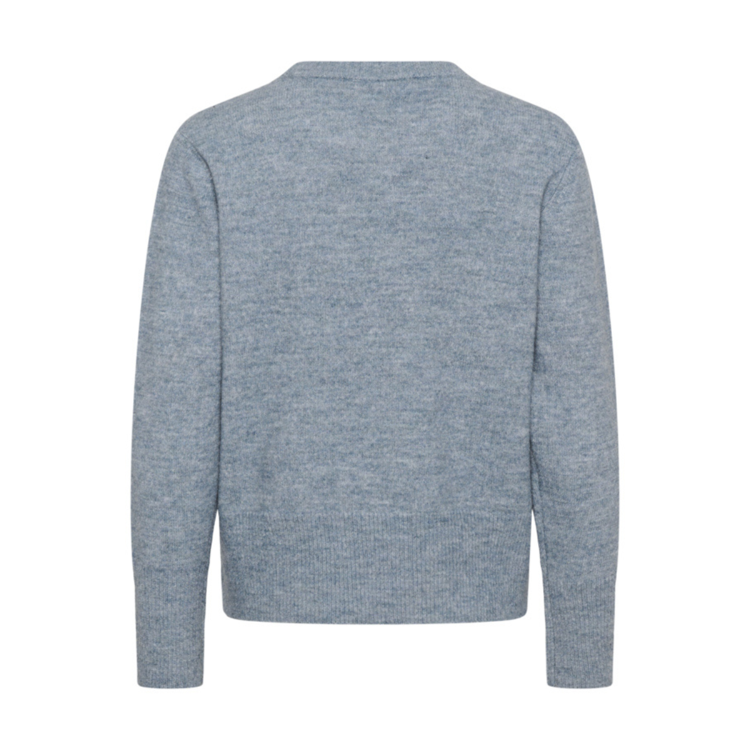 Kaniel strikbluse - Windward blue melange