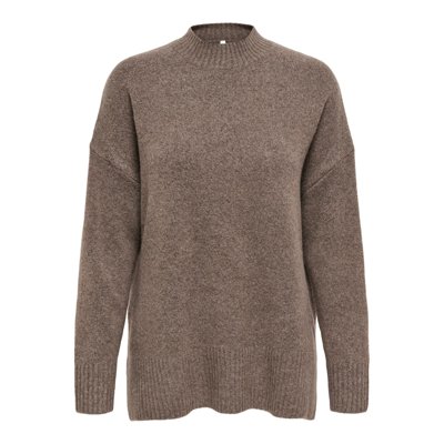 Onlhazel strikbluse - Brown lentil