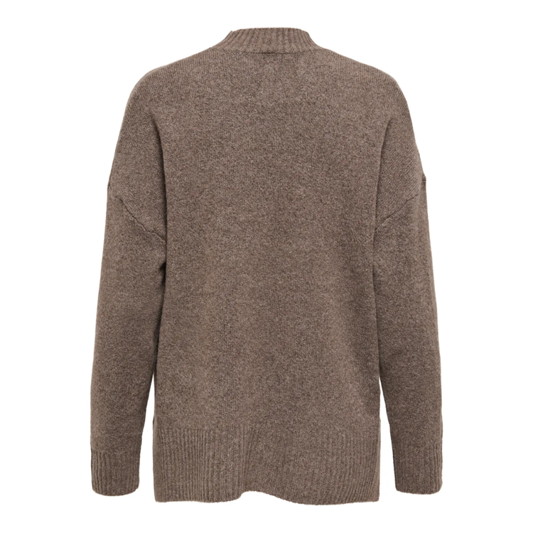 Onlhazel strikbluse - Brown lentil