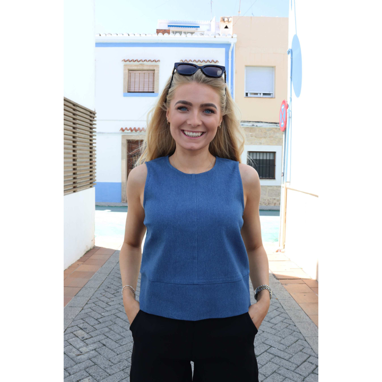 Asta top - Blue denim