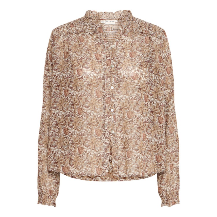 Pxsaga skjorte - Cloud dancer flower