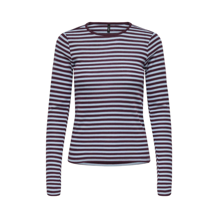 Onlelli bluse - Cabernet/cashmere blue