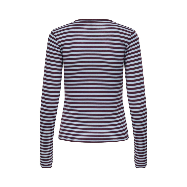 Onlelli bluse - Cabernet/cashmere blue