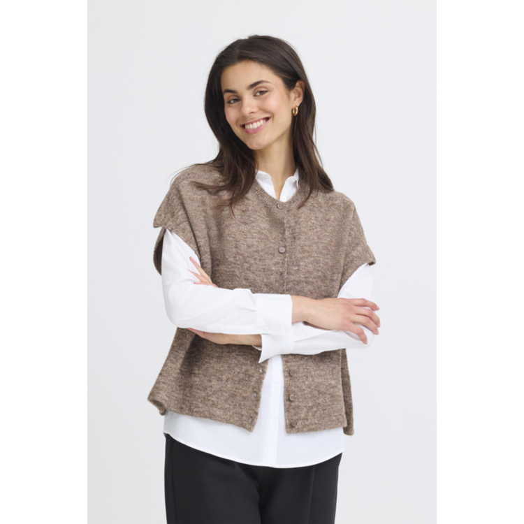 Frsanny vest - Cocoa melange