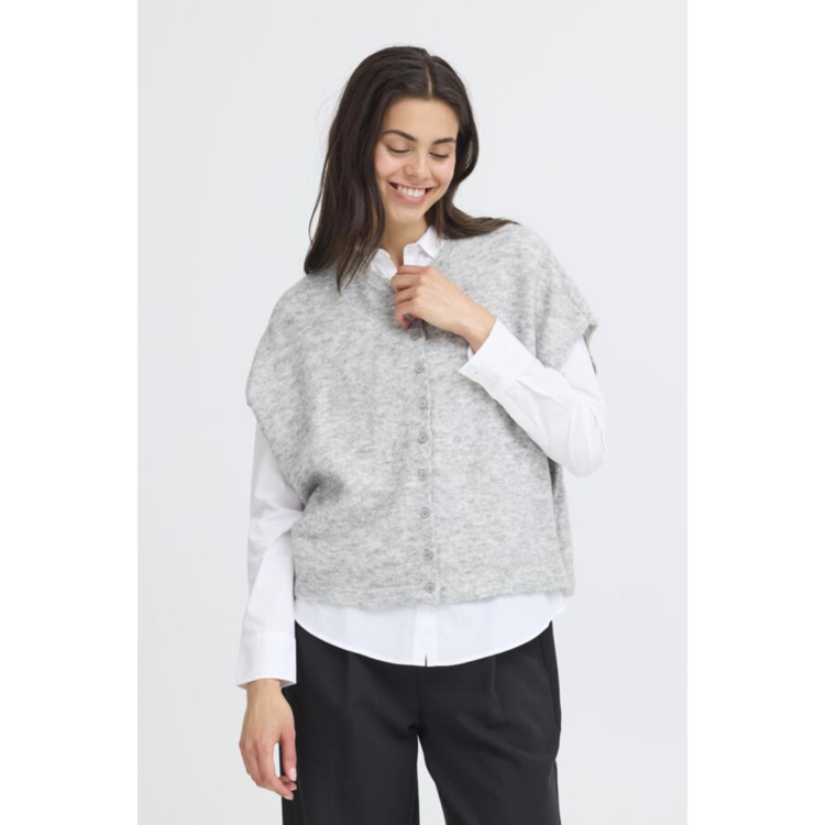 Frsanny vest - Light grey melange
