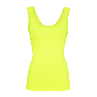 Frida rib top - Giallo fluo