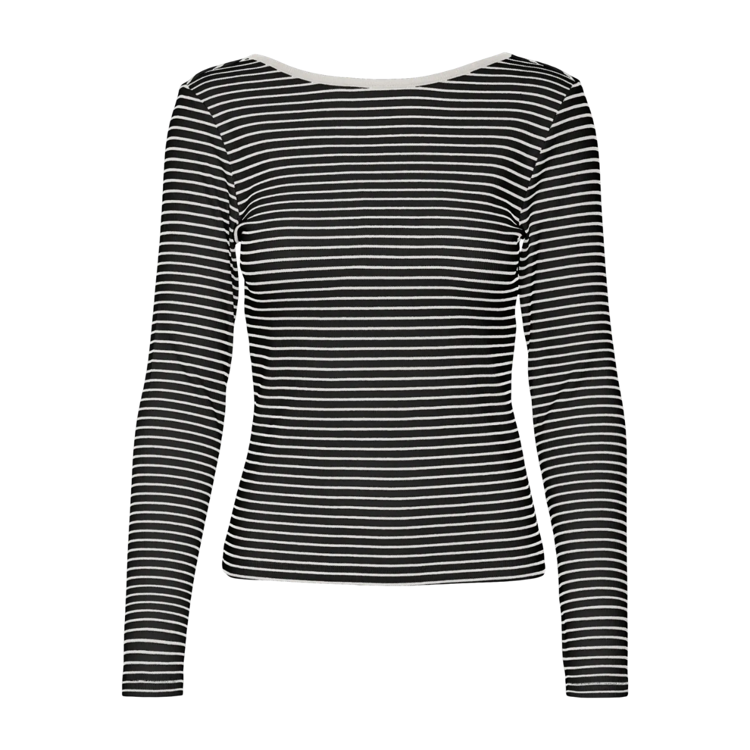 Vmchloe bluse - Black/snow white