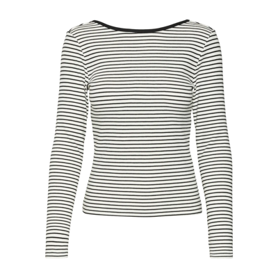 Vmchloe bluse - Snow white/black