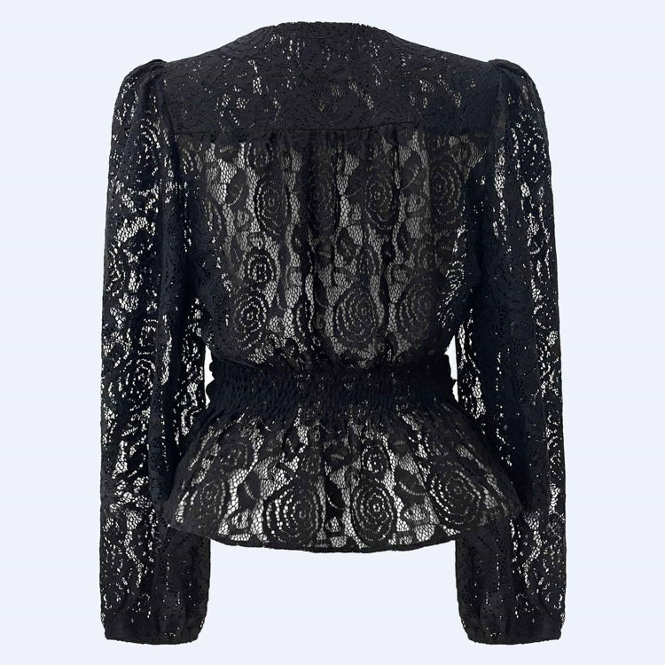 Tiki bluse - Black lace