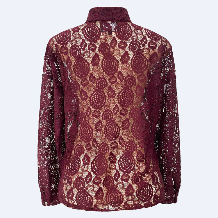 Lacy skjorte - Bordeaux lace