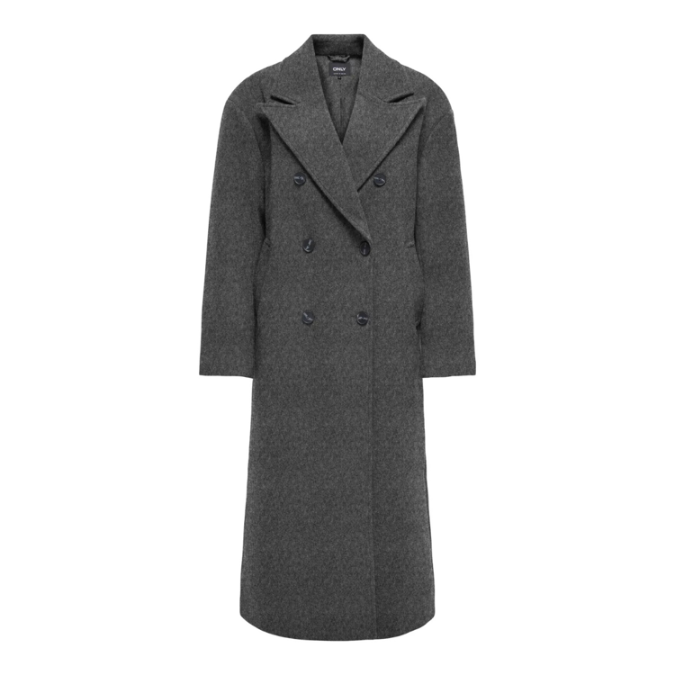 Onlblake frakke - Dark grey melange