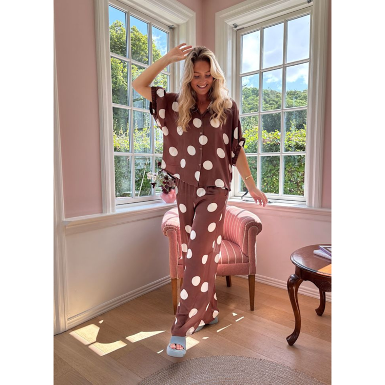 Bcmabel bluse - Mocca dot