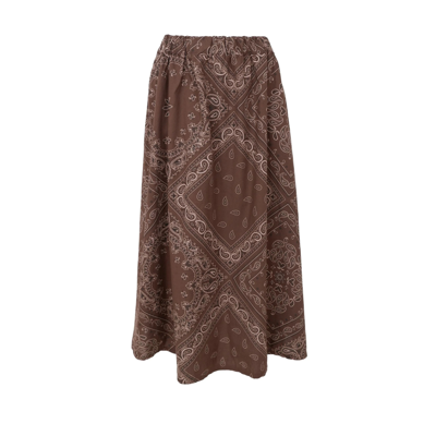 Bcabbie nederdel - Coffee paisley