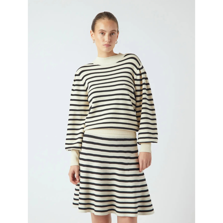 Yasfonny strik - Birch/black stripes