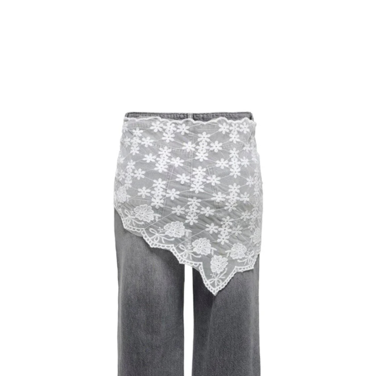 Onlisabella lace scarf - Cloud dancer