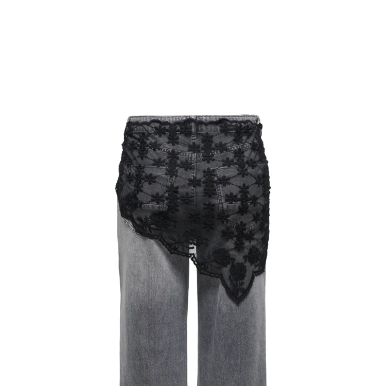 Onlisabella lace scarf - Black