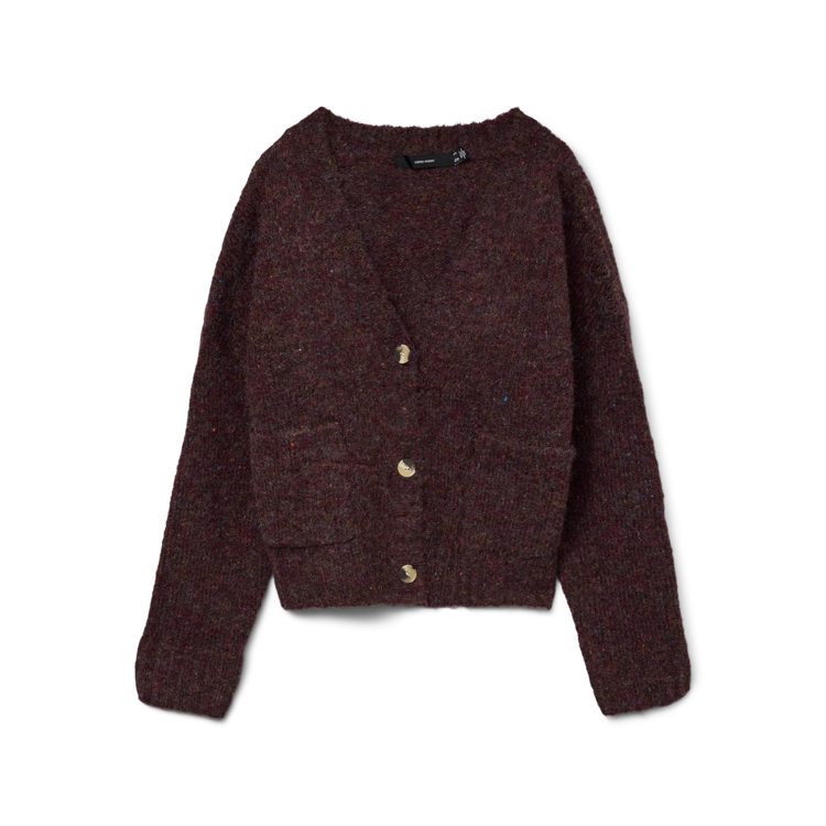 Vmingrid cardigan - Winetasting/w. melange