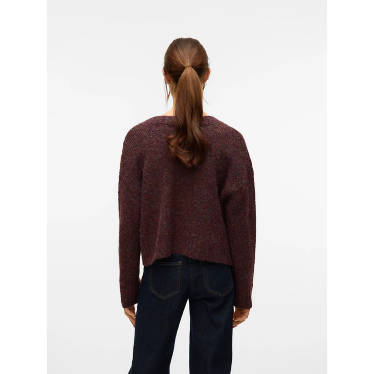 Vmingrid cardigan - Winetasting/w. melange