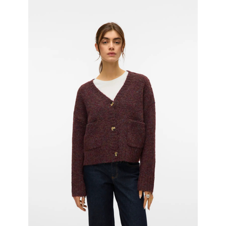 Vmingrid cardigan - Winetasting/w. melange
